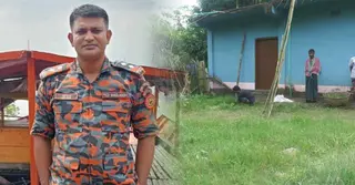 শেরপুরের গ্রামের বাড়িতে দাফন করা হচ্ছে ফায়ার ফাইটার নাঈমকে